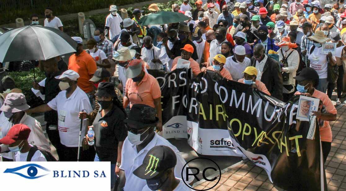 Creators and community members marching in Pretoria for fair copyright